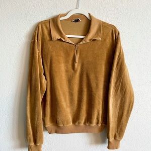 VTG Izod Velour Zip Up